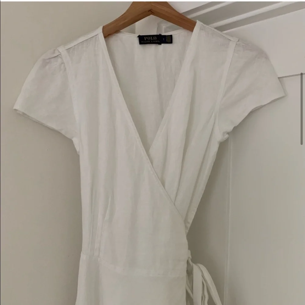 New Ralph Lauren Linen Maxi White Long Dress - Picture 4 of 13